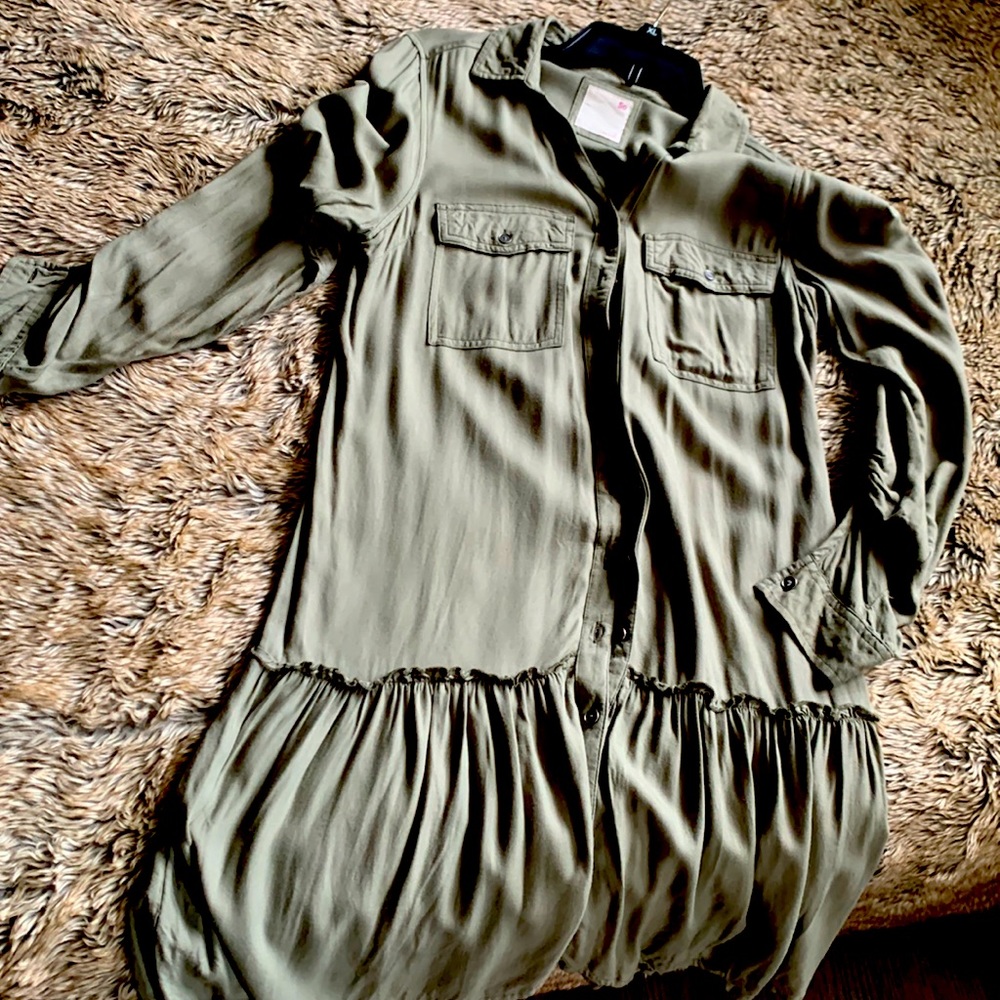 Long sleeve shirt dress